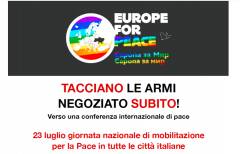 (CR) TACCIANO LE ARMI, NEGOZIATO SUBITO! 23 luglio mobilitazione per la pace