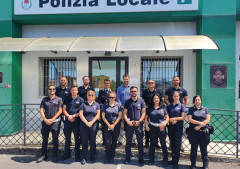 Crema Fabio Bergamaschi visita il comando della Polizia Locale