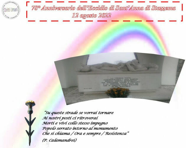 CNDDU Commemorazione 78° Anniversario eccidio di Sant'Anna di Stazzema 2022