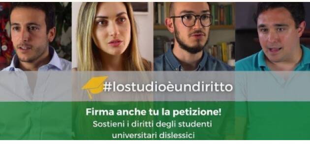 Firma Petizione Subito una legge per tutelare gli studenti universitari dislessici