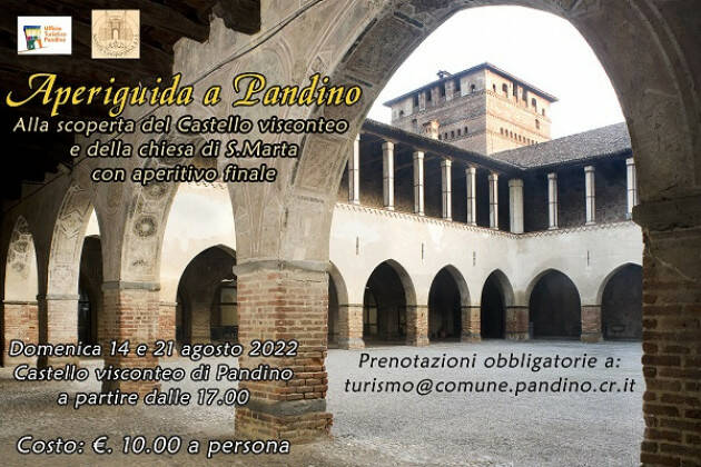 Pandino visita al Castello con aperitivo il 14 ed il 21 agosto