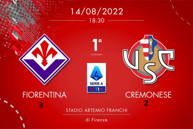 Firenze 3 -Cremonese 2 : esordio amarissimo Non meritava di perdere |G.Barbieri