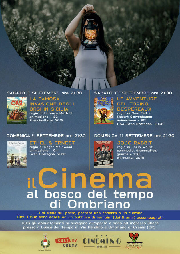 Cinema all’aperto per bambini e famiglie  al Bosco di Crema