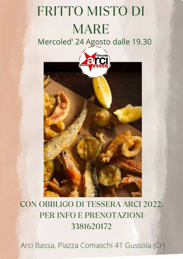 Gussola Arci Bassa …vi aspettiamo per il fritto di mare misto