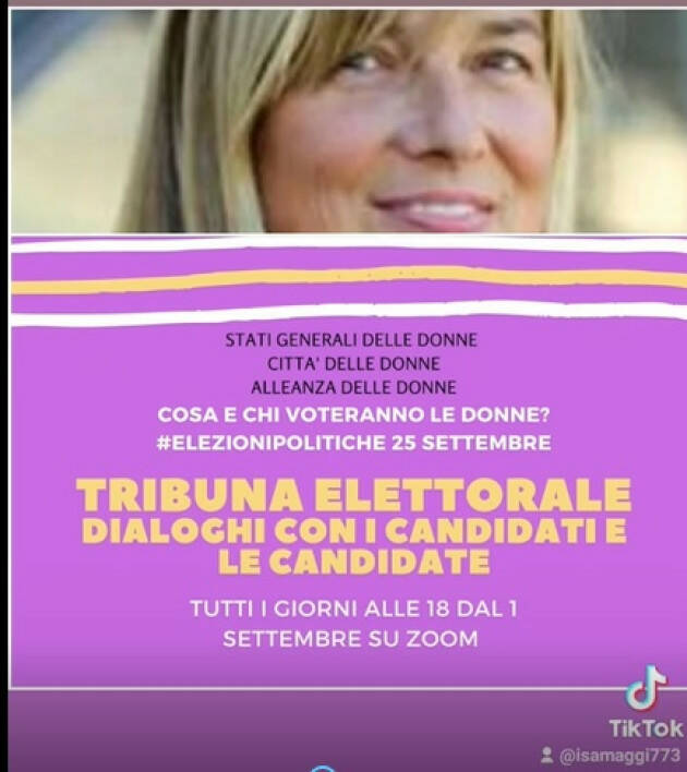#elezioni22 Dal 1° settembre Le #cittàdelledonne presentano candidate e candidati 