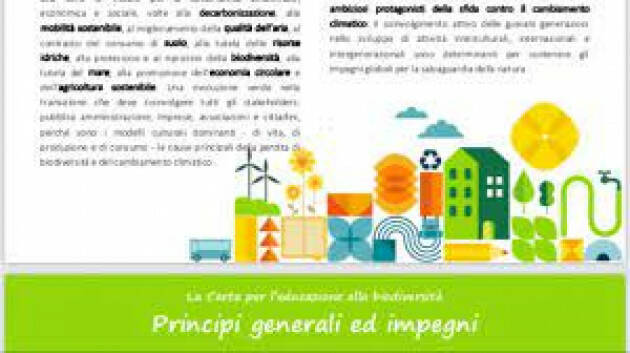 Adesione delle scuole infanzia alla ''Carta per l'educazione alla Biodiversità''