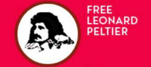 Delegazione dell'''International Leonard Peltier Defense Committee'' in Italia