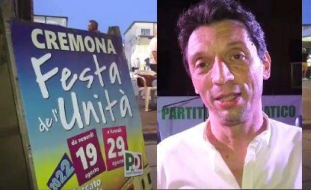 Gianluca Galimberti chiude la Festa dell’Unità di Cremona [video]