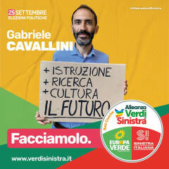 #elezioni22(CR) Alleanza Verdi e Sinistra i candidati  |Intervista a Gabriele Cavallini