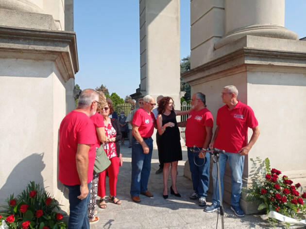 Soresina Ai funerali di Giulio Filipazzi tanti amici e compagni della Cgil e dell’Anpi