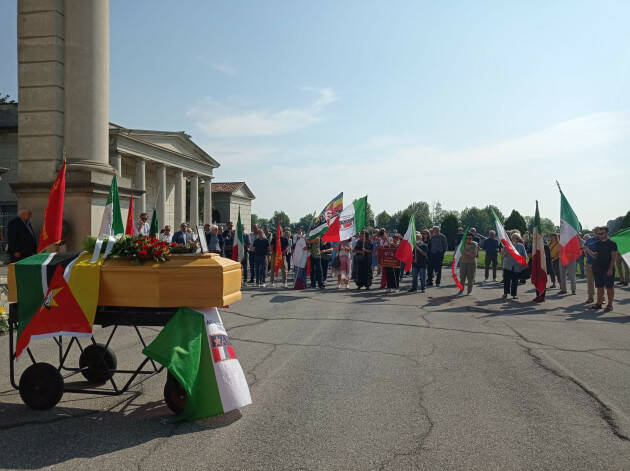 Soresina Ai funerali di Giulio Filipazzi tanti amici e compagni della Cgil e dell’Anpi