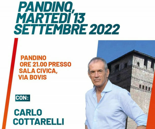 #elezioni22 PD (Crema) Carlo Cottarelli a Crema e Pandino il 13 settembre