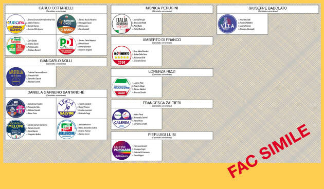 #elezioni 25 settembre 22 Dalla Prefettura di Cremona i fac simili per Camera e Senato 