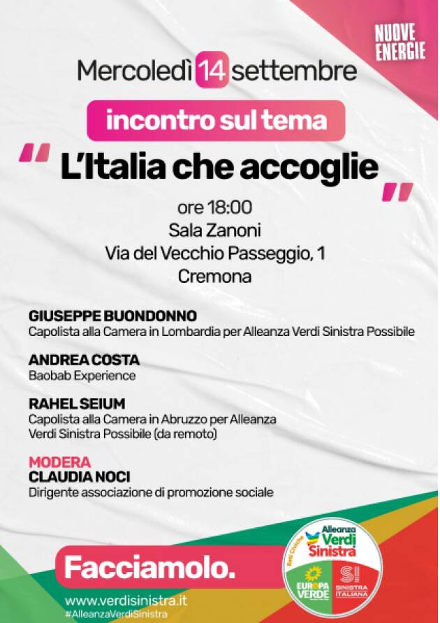 Alleanza Verdi Sinistra Italiana Possibile - Evento elettorale a CREMONA
