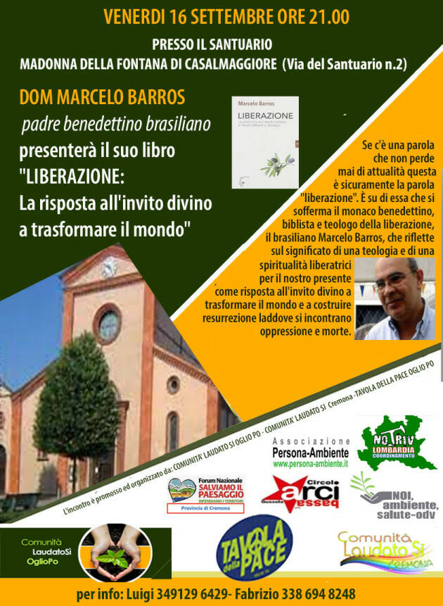 CREMONA: INCONTRO CON DOM MARCELO BARROS 16 SETTEMBRE