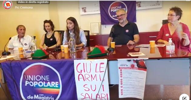 #elezioni22 Presentati candidati di Unione Popolare de Magistris a Cremona.