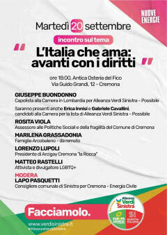 #elezioni22 CR Allenza VerdiSinistr-Possibile  Incontro  L'Italia che Ama