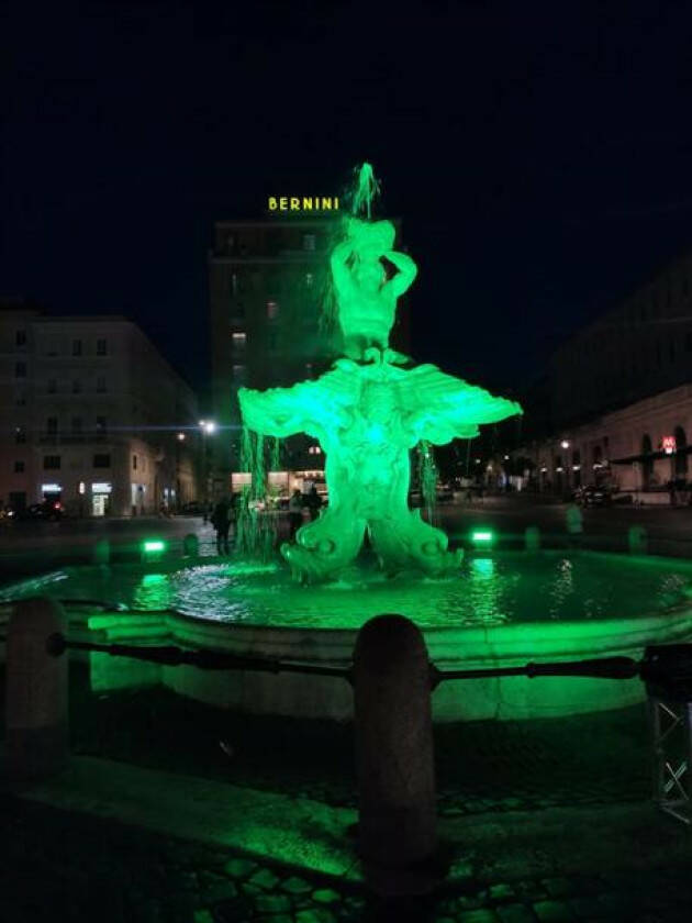 Monumenti tinti di verde in tutta Italia contro la Sla