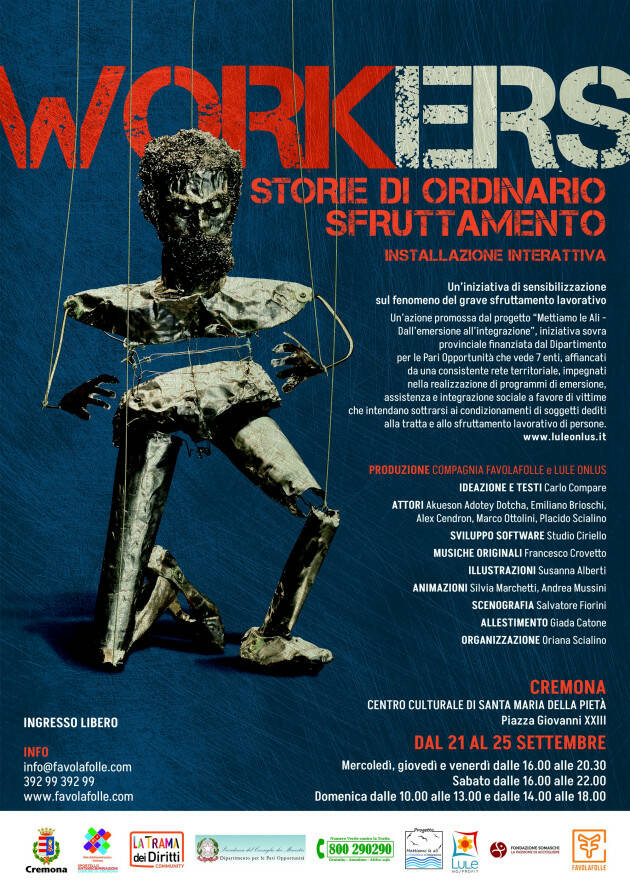 Workers: dal 21 al 25 settembre a Santa Maria della Pietà