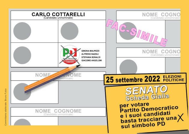 #elezioni22  Francesco Ghelfi (Art.Uno) voterò  PD ITALIA DEMOCRATICA E PROGRESSISTA.
