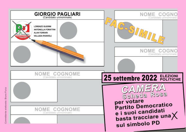 #elezioni22  Francesco Ghelfi (Art.Uno) voterò  PD ITALIA DEMOCRATICA E PROGRESSISTA.