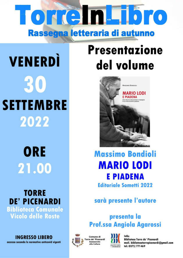 Massimo Bondioli presenta il libro su Mario Lodi a Torre dè Picenardi