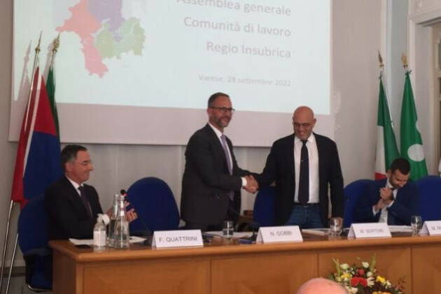Sertori assume la Presidenza della Comunità di lavoro Regio Insubrica