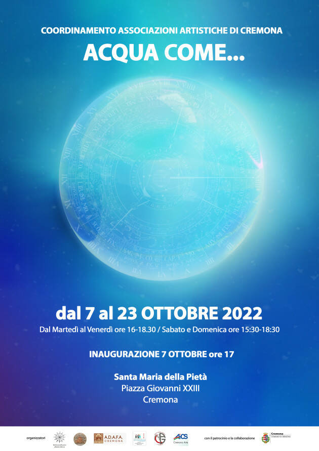 ''Acqua come'' Mostra a Santa Maria della Pietà Cremona fino al 23