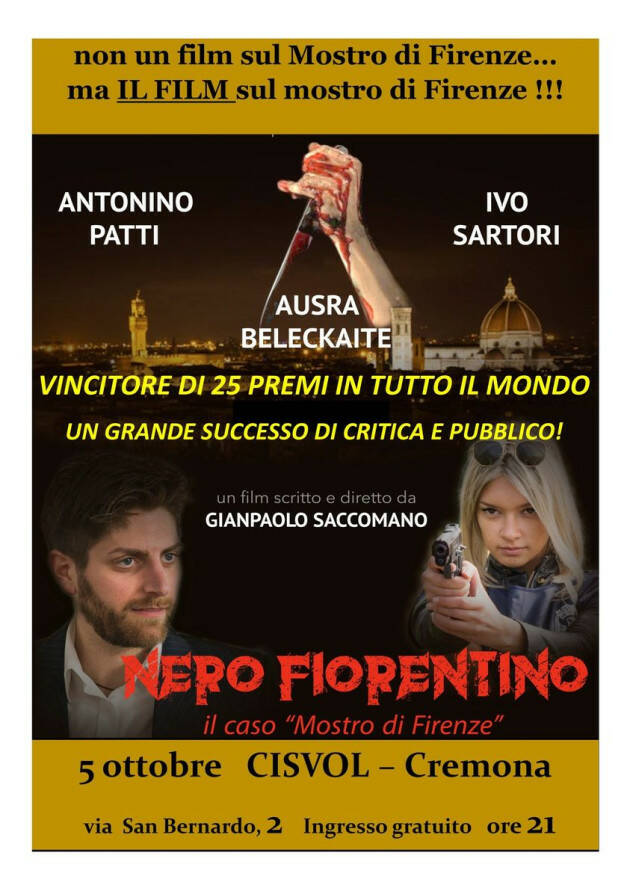 CREMONA: Convegno e Film : Il mostro di Firenze