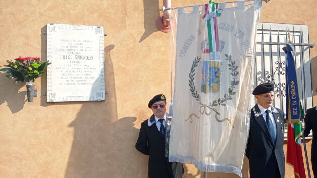 Anpi Cremona A Pozzaglio  commemorazione del Partigiano Luigi Ruggeri'Carmen.