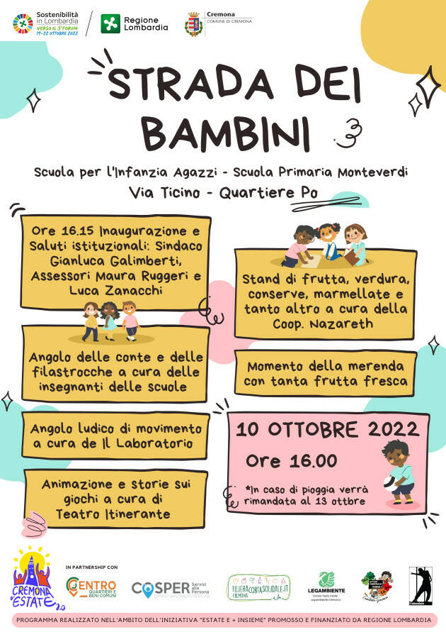 CREMONA: In via Ticino c'è la Festa della Strada dei Bambini