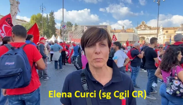 Cgil CR a Roma, l'8 ottobre ,con 200 delegati. Intervista a Elena Curci (sg Cgil CR) [video]