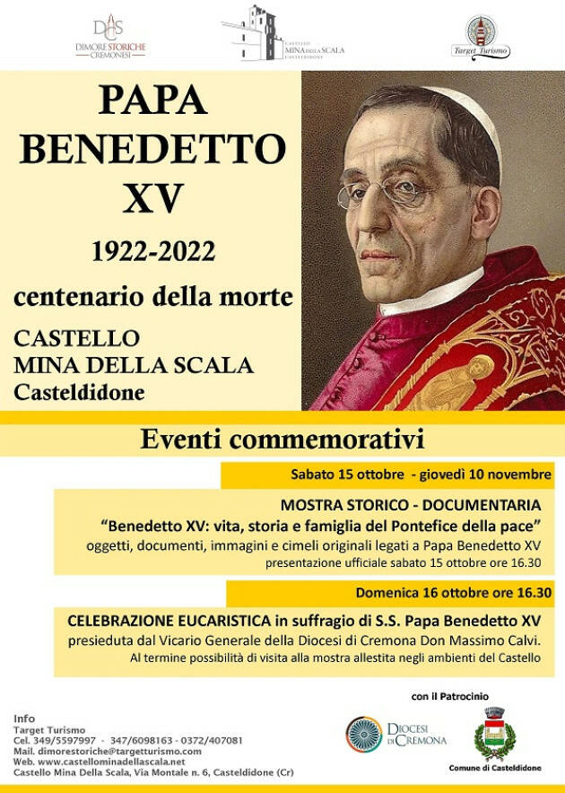 Casteldidone celebra il centenario di Papa Benedetto XV