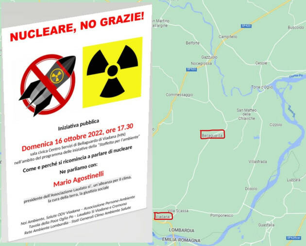 NUCLEARE, NO GRAZIE! Ne Parliamo a Viadana Domenica 16 ottobre
