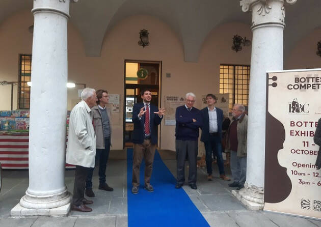 Matteo Piloni all'inaugurazione della mostra dedicata a Giovanni Bottesini