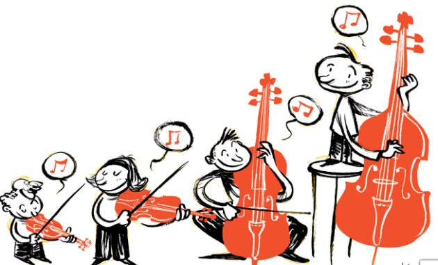 MdV Cremona La famiglia del Signor Violino Auditorium gremito di bambini