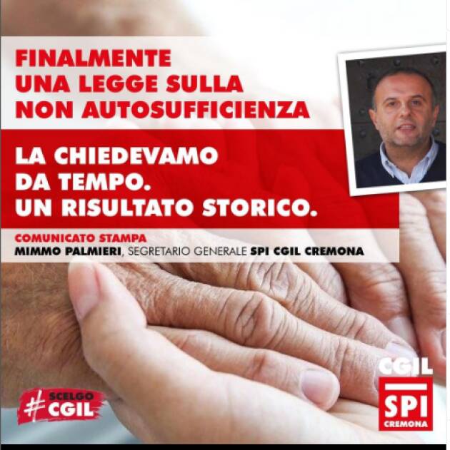 Cgilcremona  FINALMENTE UNA LEGGE SULLA NON AUTOSUFFICIENZA