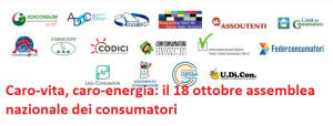 Federconsumatori Caro-vita, caro-energia: il 18/10 assemblea nazionale consumatori 