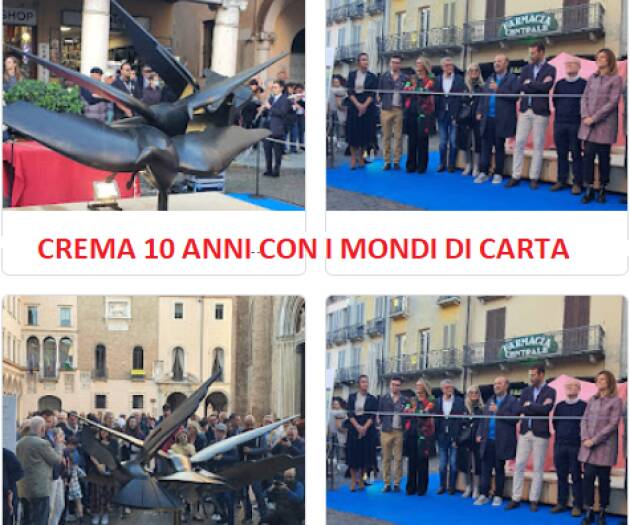 Crema 10 ANNI CON I MONDI DI CARTA:IL GRAZIE DELL’ASSOCIAZIONE ALLA CITTÀ