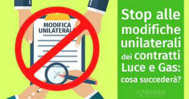BOLLETTE, NO ALLE MODIFICHE UNILATERALI DELLE CONDIZIONI DI FORNITURA