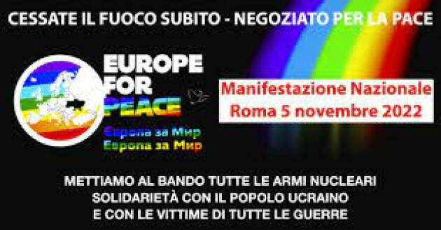 M5S Cremasco: parteciperà  manifestazione per la pace del 5 novembre