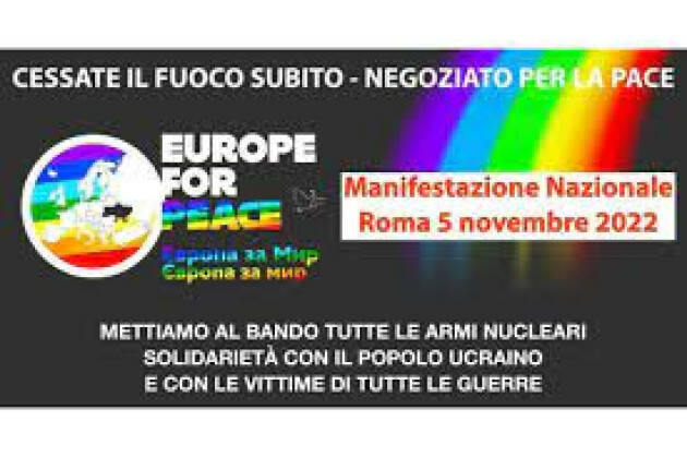 IL PD partecipa manifestazione 5/11 a Roma sulla Pace e ritiro truppe Putin