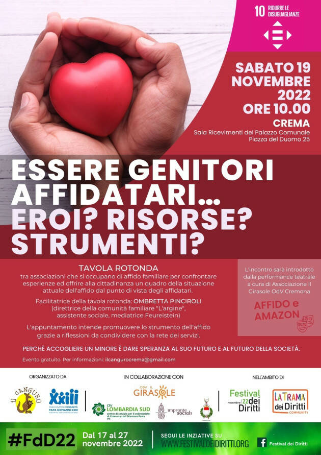 CREMA: 'ESSERE GENITORI AFFIDATARI… EROI? RISORSE? STRUMENTI?'