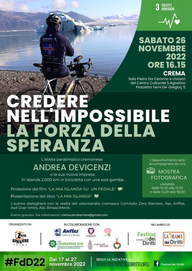 CREMA: EVENTO - CREDERE NELL'IMPOSSIBILE LA FORZA DELLA SPERANZA