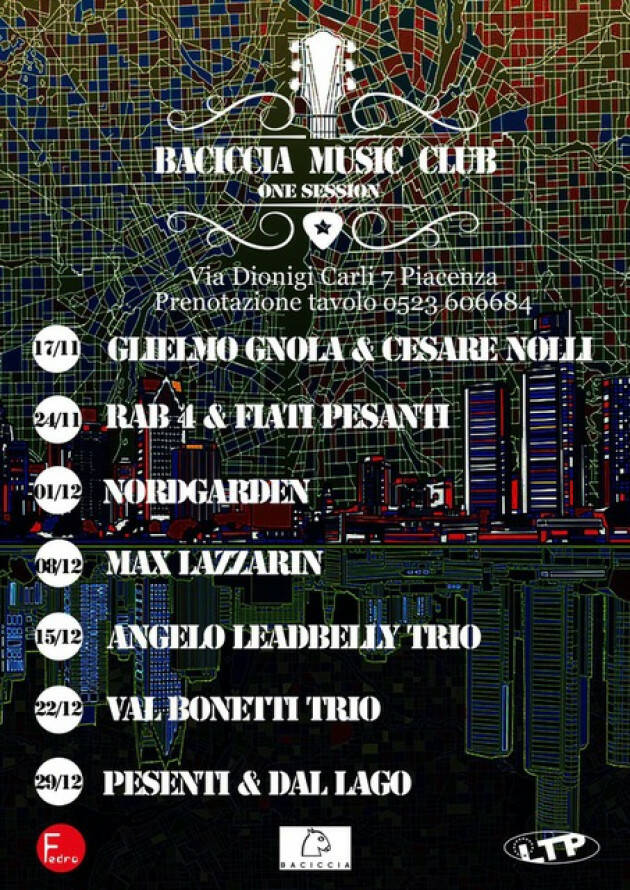 PIACENZA: Fedro Cooperativa per Baciccia Music Live- Nordgarden