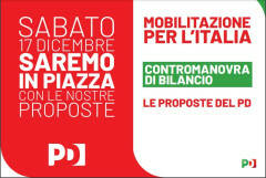#DemPD MANOVRA: IN CORSO MOBILITAZIONE PD PER L’ITALIA