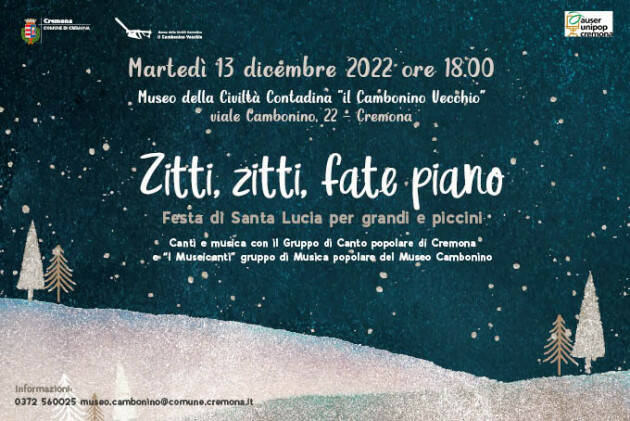 Festa di Santa Lucia con canti e musiche al Museo del Cambonino di Cremona