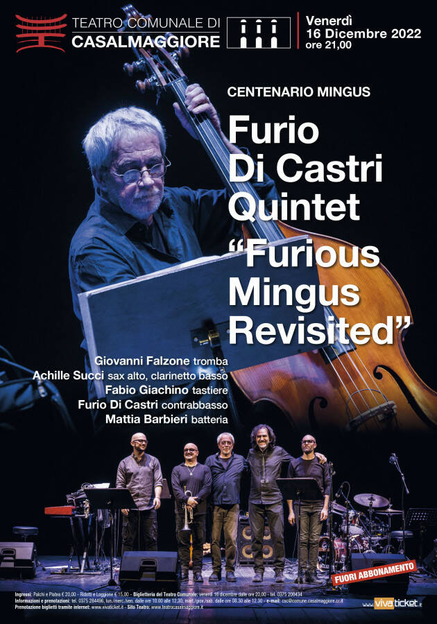 ‘Furious Mingus Revisited’  , al Teatro Comunale di Casalmaggiore