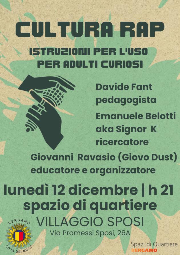BERGAMO: Hip hop e cultura rap negli spazi di quartiere