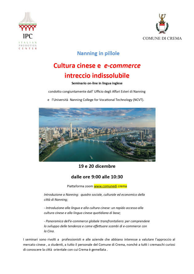 CREMA: Nanning sister cities online workshop